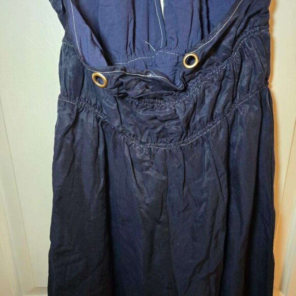 NWT Free People Sancia Navy Blue Halter‎ Wide Leg Jumpsuit Size Small - Picture 7 of 11